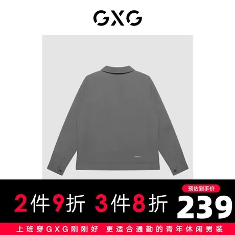 【特价】GXG男装 冬季明线印花翻领短款羽绒服男外套GHC1110387K图片