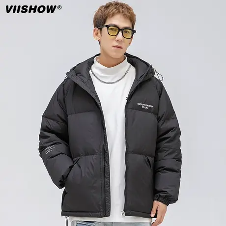 VIISHOW男士羽绒服冬季新款潮牌90白鸭绒外套青少年加厚冬款上衣商品大图