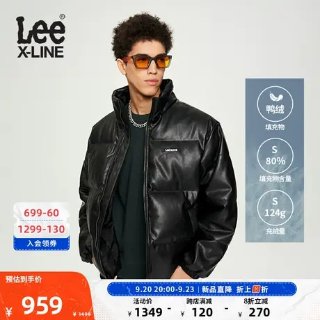 LeeXLINE23秋冬新品舒适版仿皮男面包羽绒服黑色LMT0070675UC图片