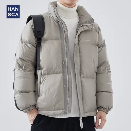 hansca90白鸭绒立领羽绒服男士冬季新款美式潮牌加厚保暖棉服外套图片