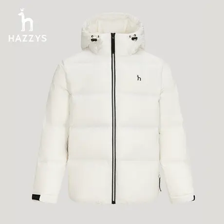 【商场同款】Hazzys哈吉斯冬季新款男士保暖连帽羽绒服休闲外套潮图片